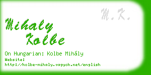 mihaly kolbe business card